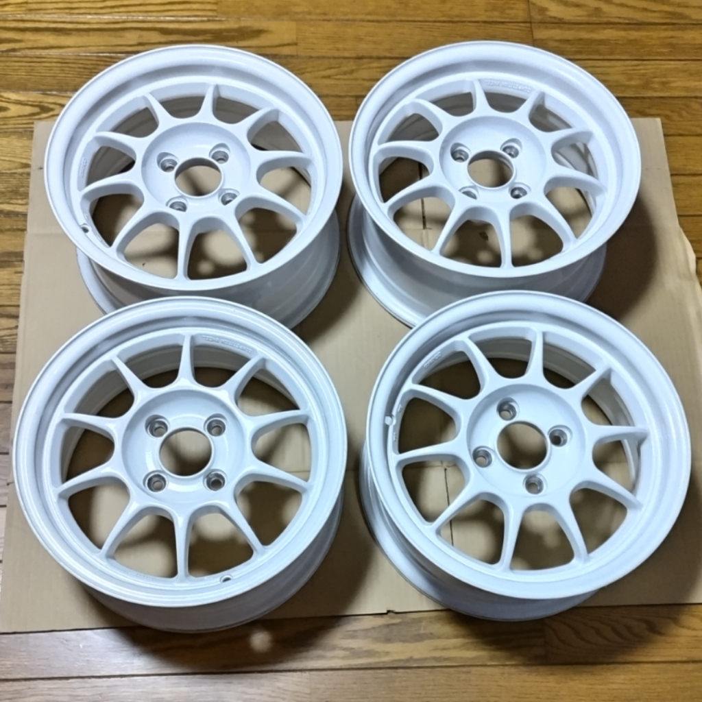 軽量4.1Kg ENKEI SPORT エンケイ ESターマック 14インチ 6J +28 PCD100 4穴 
