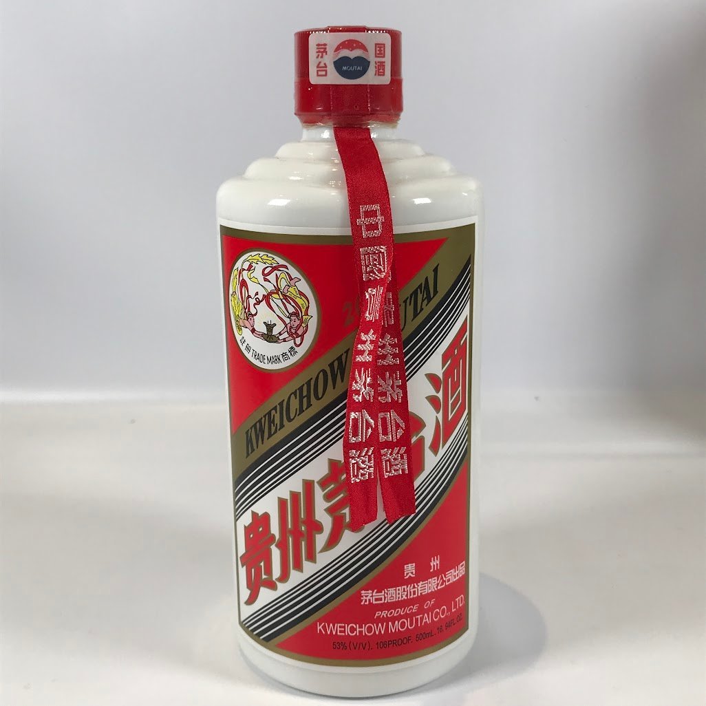 □古酒 未開栓 貴州茅台酒 マオタイ 53％ 500ml グラス付き 箱付き