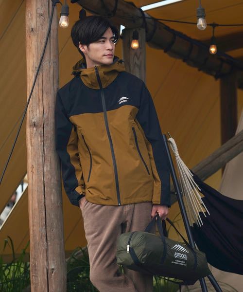 OUTDOOR アウトドア マウンテンパーカー 撥水 防風 切替 ユニセックス