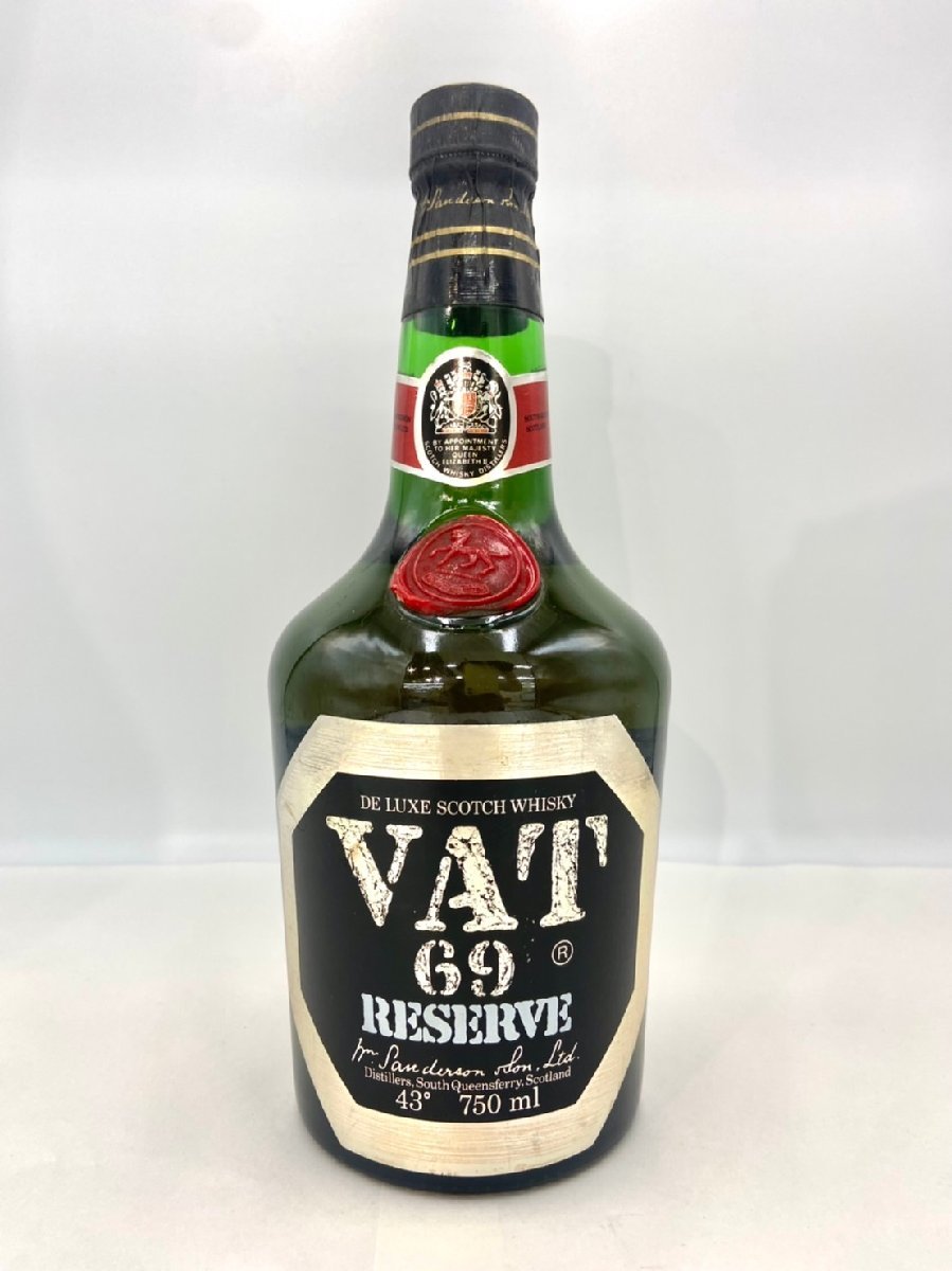 ST【同梱不可】 VAT69 リザーブ バット69 43% 750ml 蝋割れあり 古酒 未開