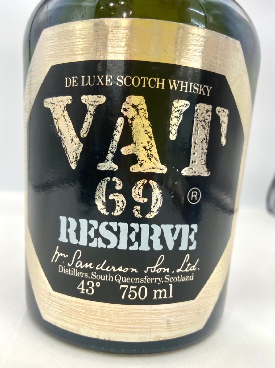 ST【同梱不可】 VAT69 リザーブ バット69 43% 750ml 蝋割れあり 古酒 未開