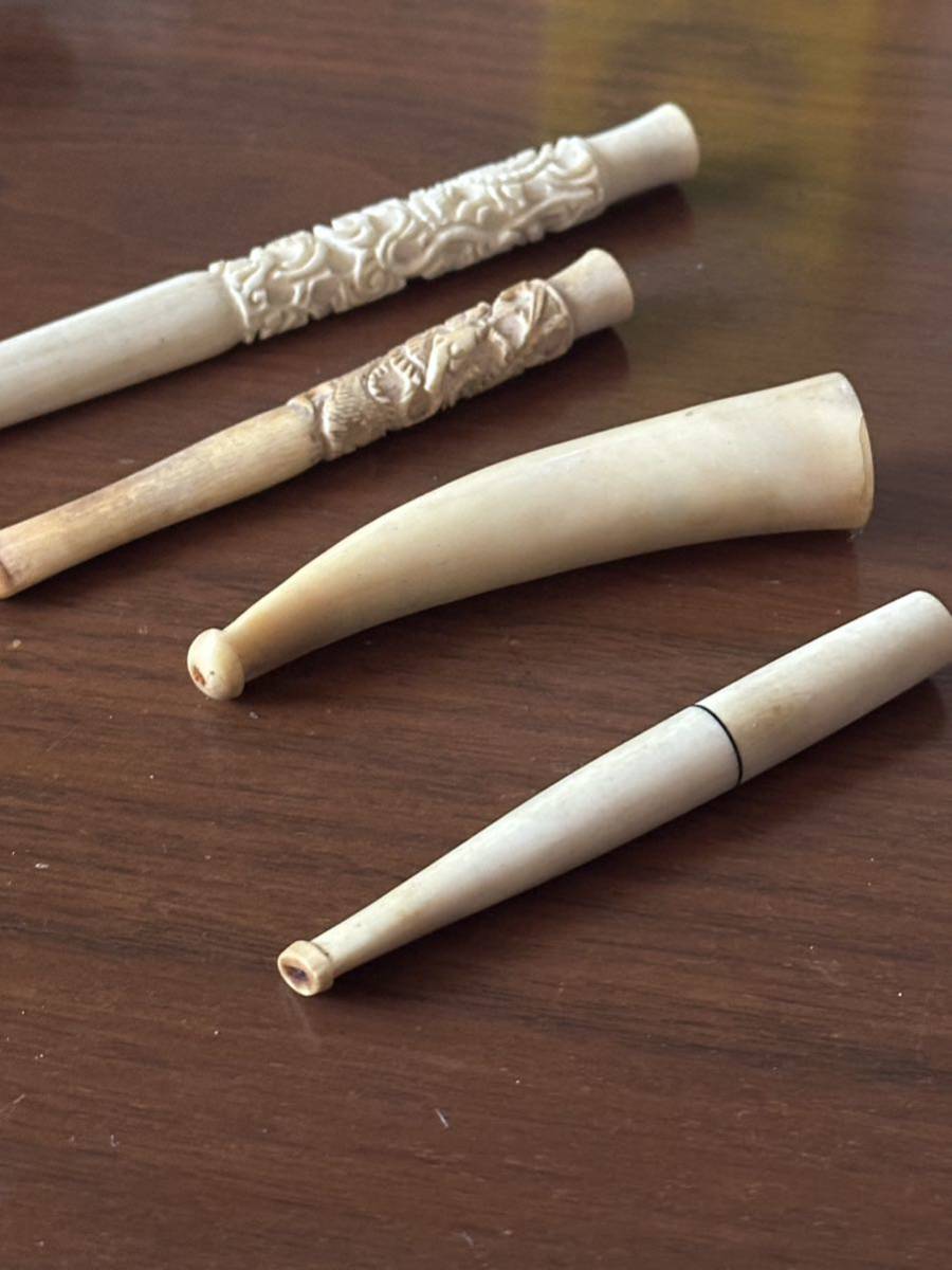 象牙風 喫煙具 パイプ 煙管 昭和レトロ まとめて 中古となります