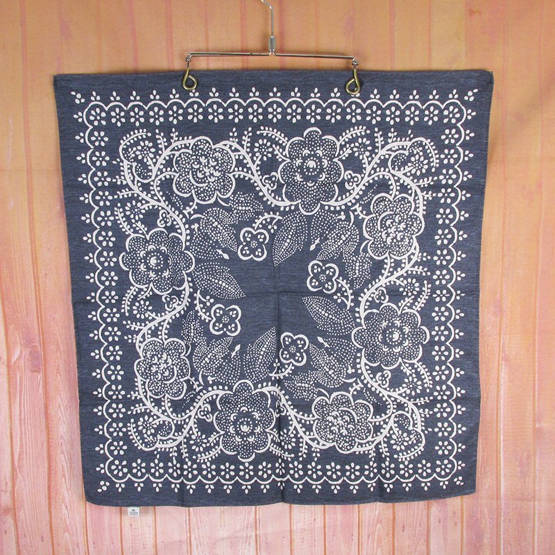 YO16066 THOMAS MASON トーマス メイソン バンダナ スカーフ ネイビー 未使用（クリックポスト可）