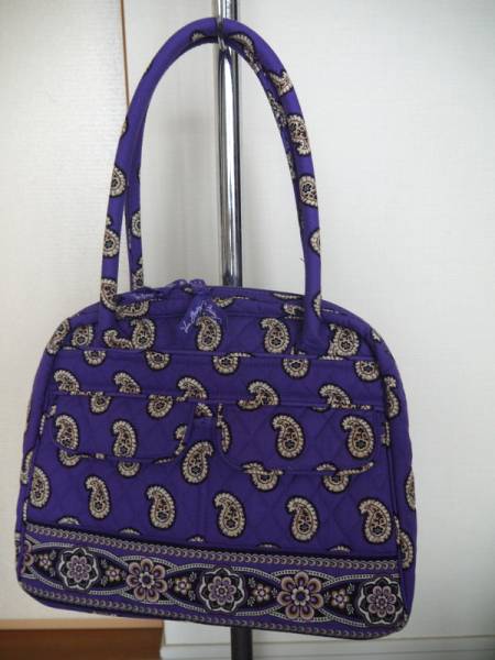 未使用 Vera Bradley ヴェラブラッドリー ショルダーバッグ 紫 ,最初三 