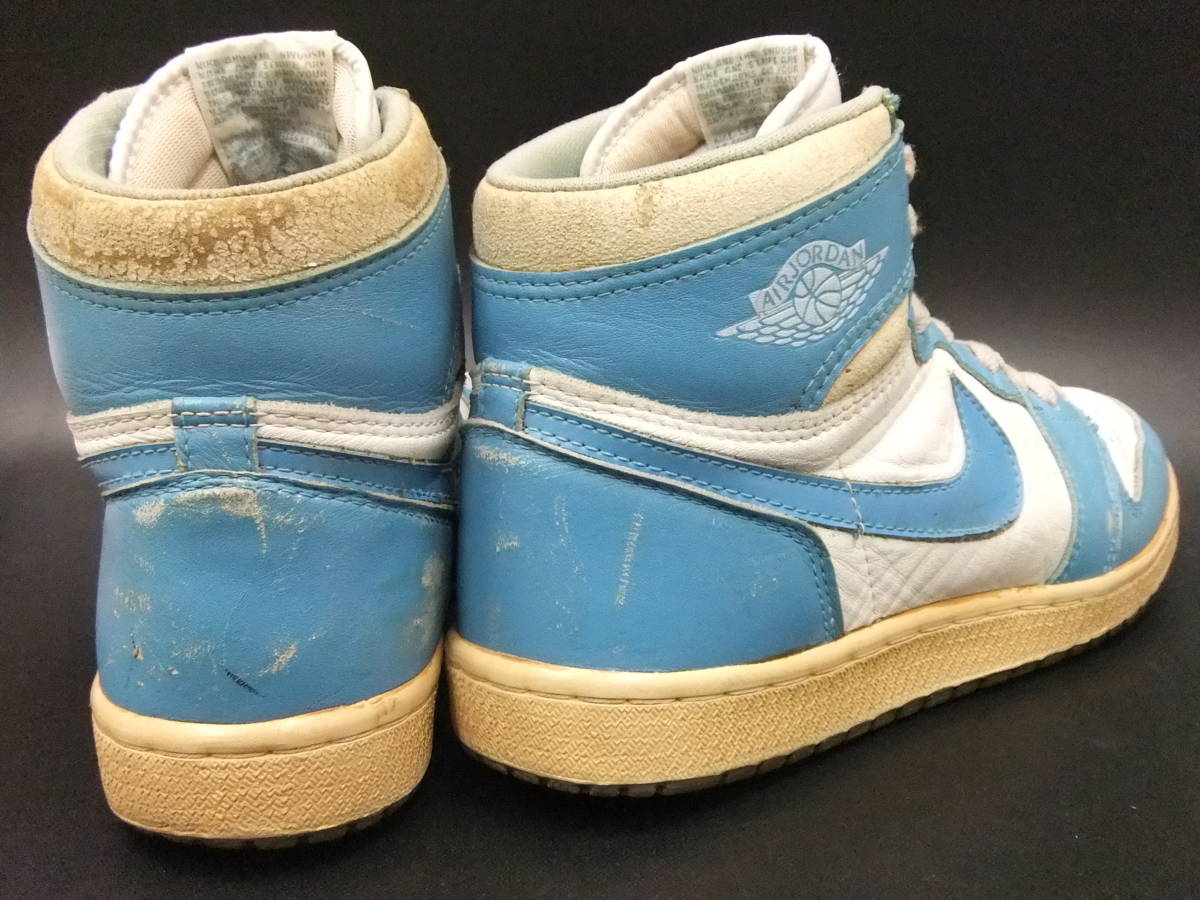 □NIKE□AIR JORDAN1 85年製オリジナル 白×ノースカロライナブルー US8 