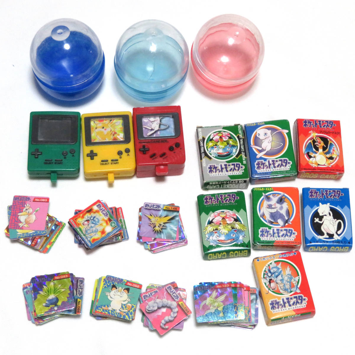 当時 ポケモン ミニ フィギュア セット ゲームボーイ 消しゴム カード