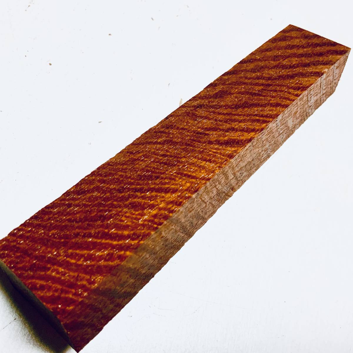 ぺんページ 4000円スタート○ 極上一級虎杢 本花梨 ○ 132mm ペンブランク 細工