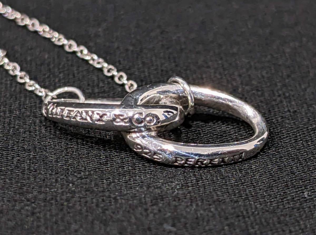 40619】TIFFANY&Co. ティファニー ネックレス ダブルループ エルサ 
