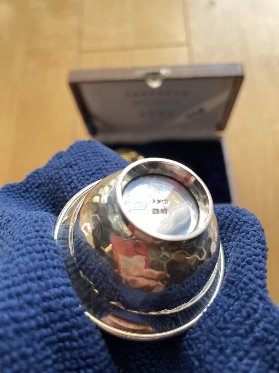 純銀製の盃 尚美堂謹製 51g 銀杯 三重盃 尚美堂