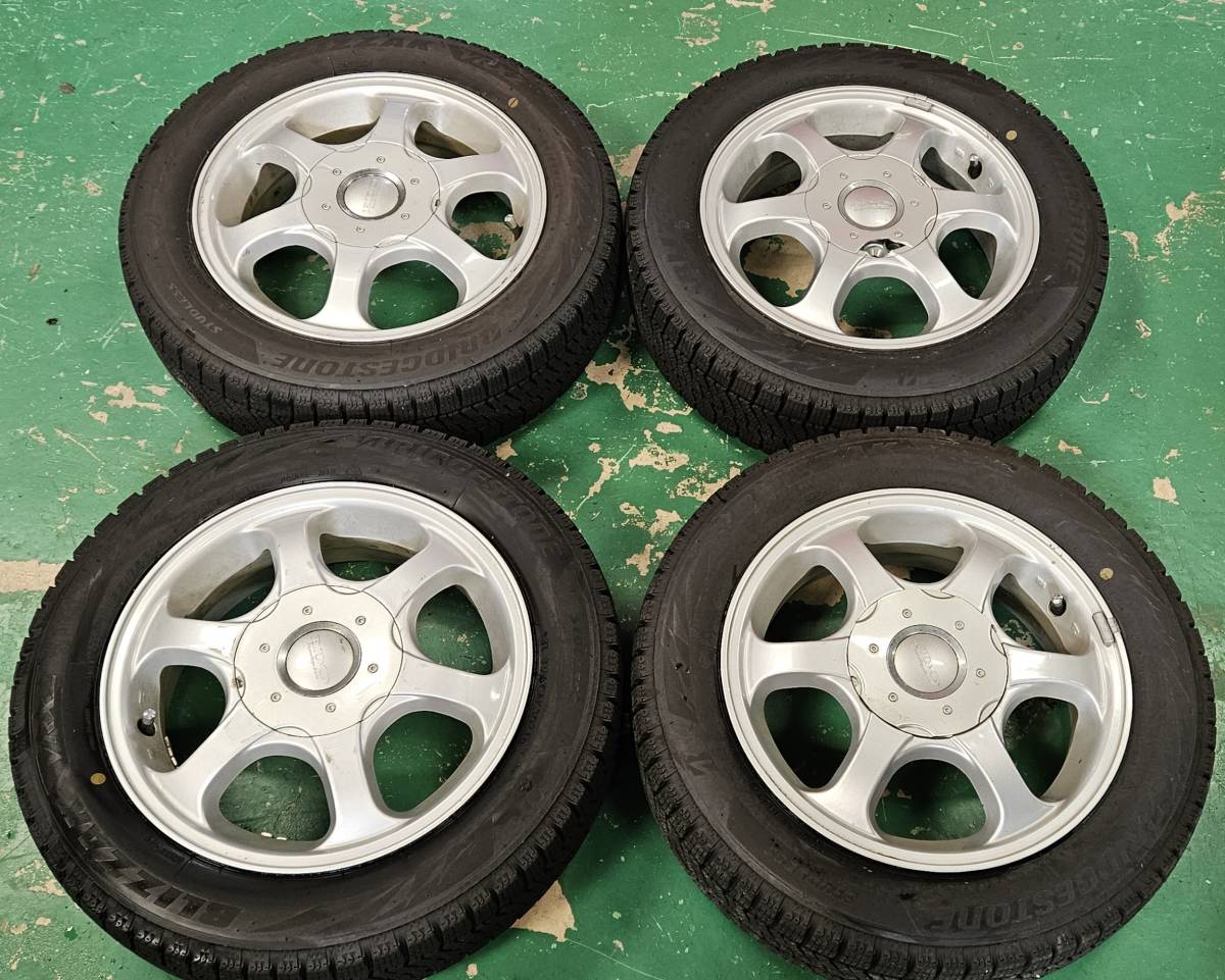 1円～☆極上☆アルミ☆2021年製 155/65R14 75Q☆BS ブリザックVRX2 