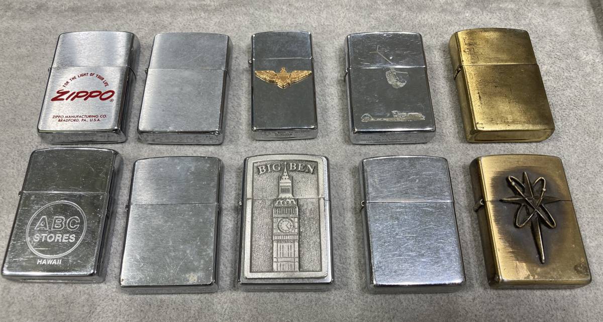 中古】ZIPPO ジッポ まとめ売り 10個 シルバー ゴールド 喫煙グッツ 