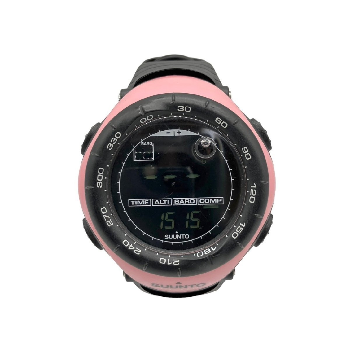 稼働品 SUUNTO スント VECTOR ベクター ラウンド デジタル ラバーベルト QZ クォーツ メンズ 腕時計 純正ベルト