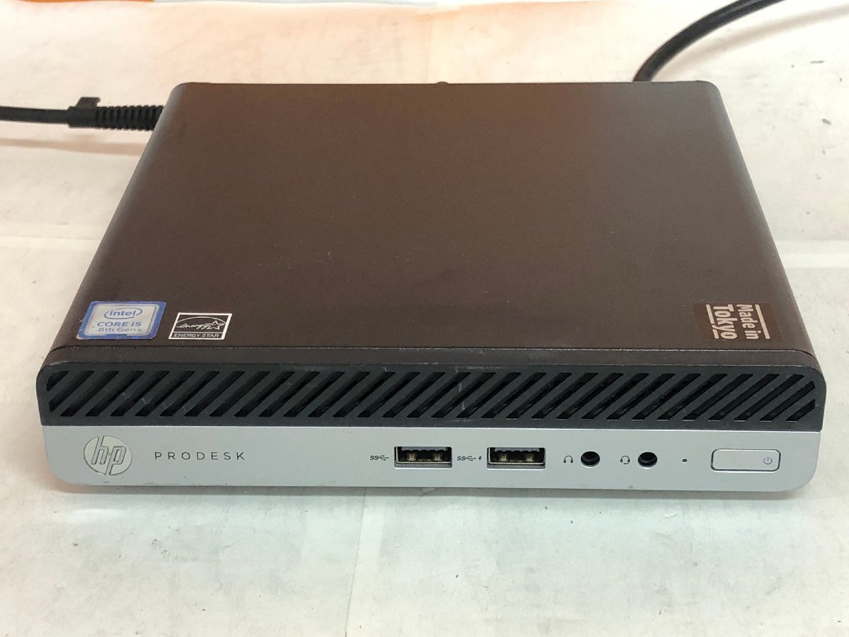 ハード王】1円～/HP ProDesk400G4DM/Corei5-8500T/8GB/ストレージ無