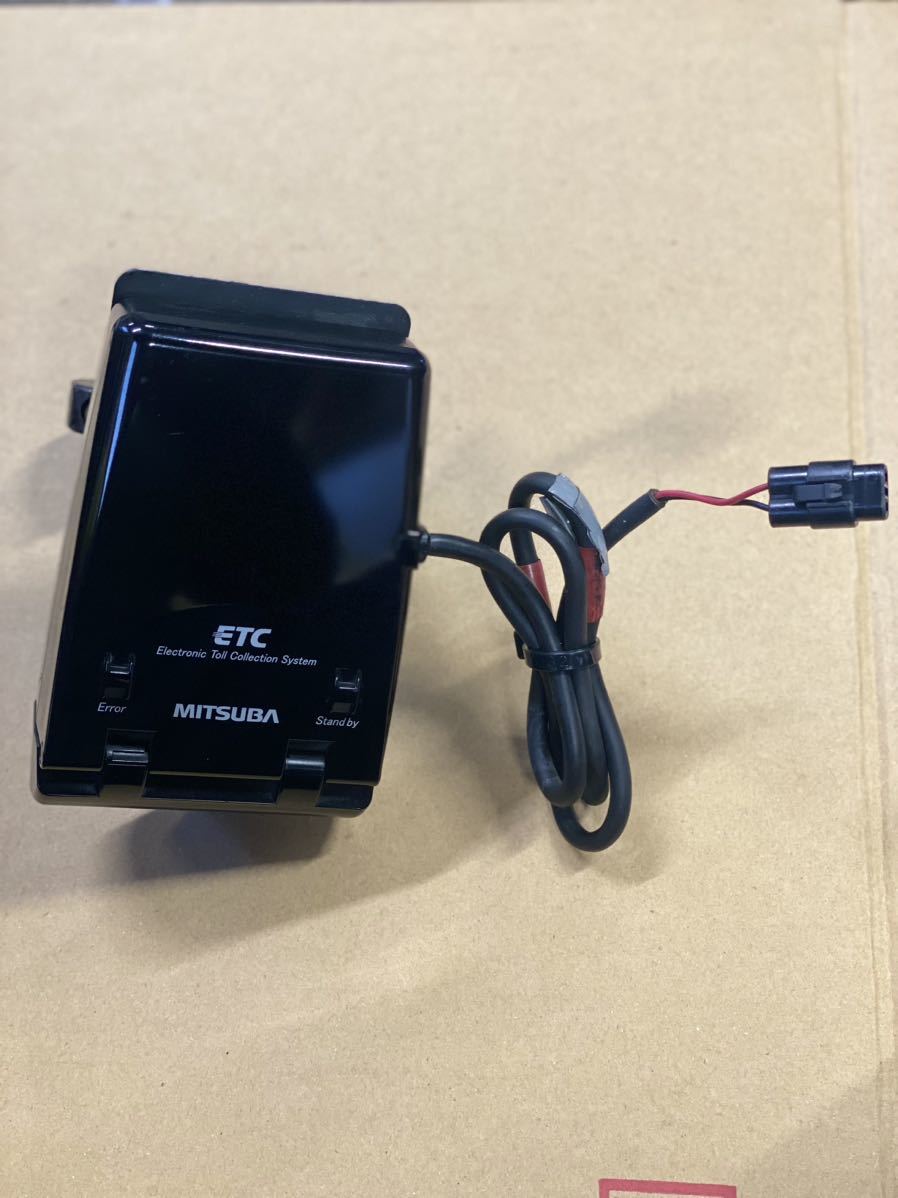 車 MITSUBA ETC車載器MSC-BE21 ハンドル取付ステー付き。