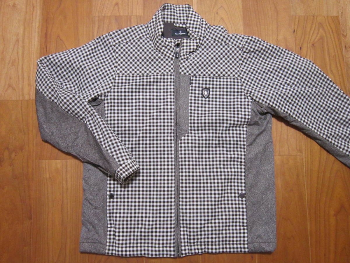 マンシングウェア(M)中綿ジャケット ゴルフ Munsingwear ギンガガムチェック 