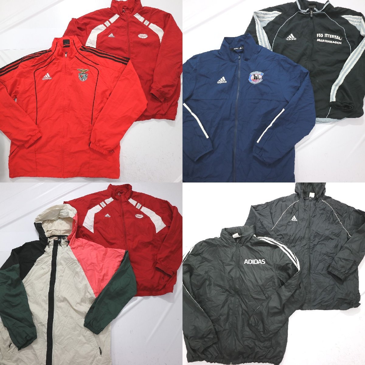 ◎adidasウインドブレーカー set スポーツ系 カジュアル 他 (メンズL) 8枚セット まとめ売り 古着卸 1円スタート SJ1-2 MQ6838