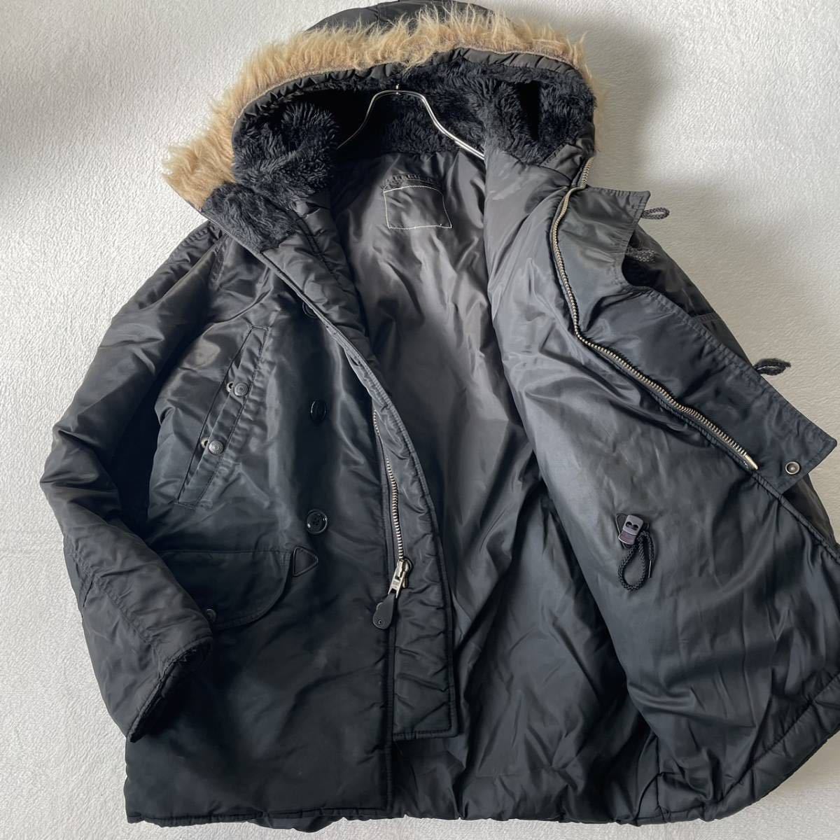 DIESEL N-3B ブラック ミリタリージャケット ファー付き L相当 DIESEL