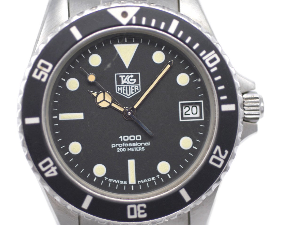 HEUER TAG 0 タグホイヤー - 稼働 ブラック 980.029N メンズ レア 