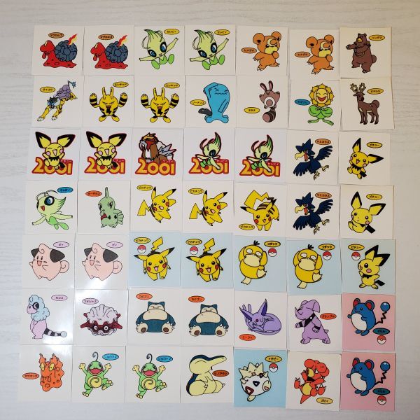 送ク】1円～ ポケットモンスター デコキャラシール 約235枚 大量まとめ