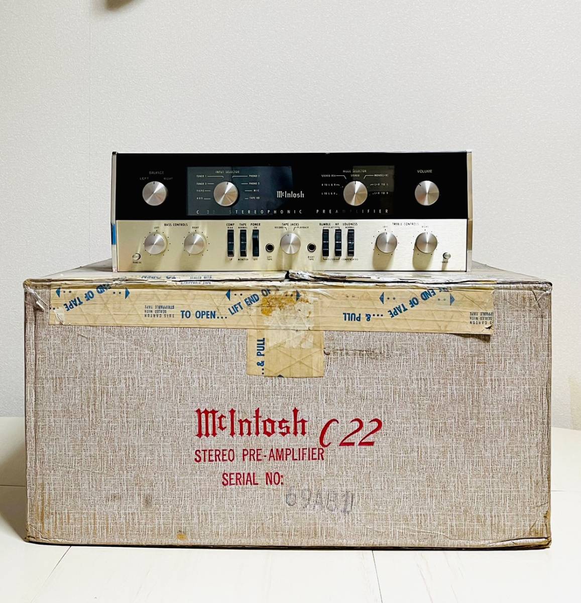 McIntosh マッキントッシュ C22 オリジナル 真空管 プリアンプ ケース