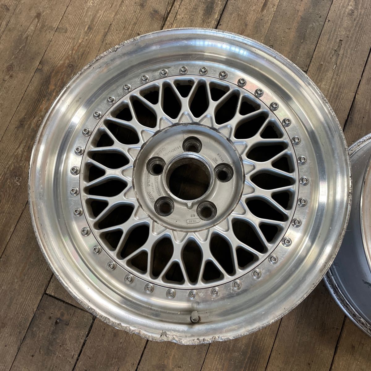 【新作】 ▼ BBS RS262 8J×17H2ET35 PCD114.3 ハブ径73mm OFF＋35 5穴 4本 225/45-17 現状品 中古品