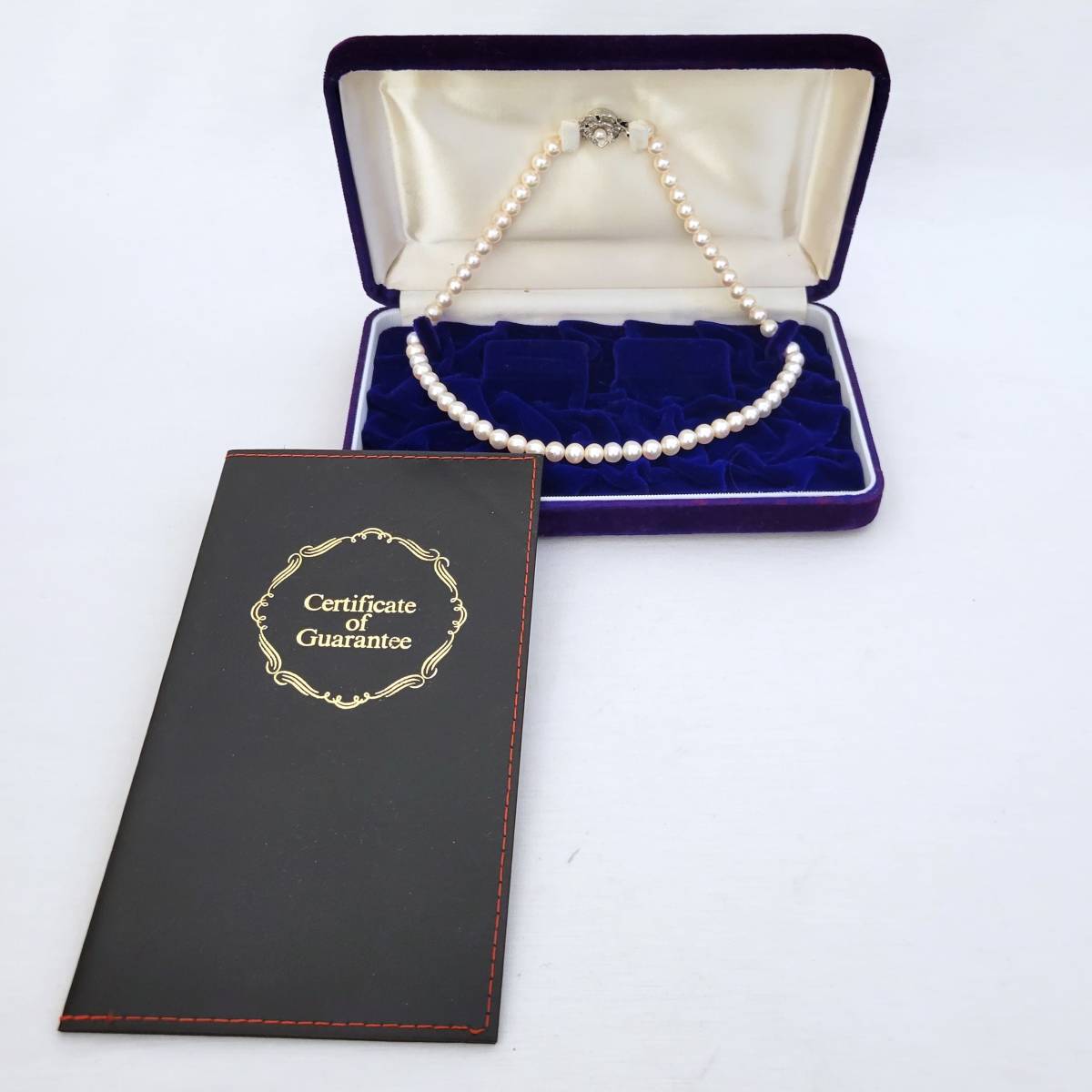 1962】美品！ SILVER パール 6.7mm-7mm ネックレス 29.4g 宝石保証書付