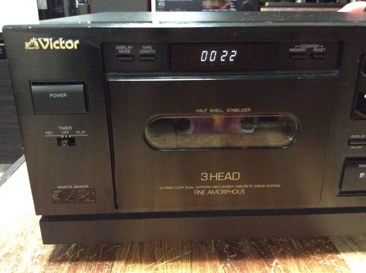 動作品 Victor TD-V731・取説付き オーディオ機器 カセットデッキ
