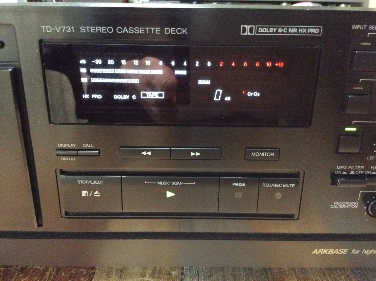 動作品 Victor TD-V731・取説付き オーディオ機器 カセットデッキ