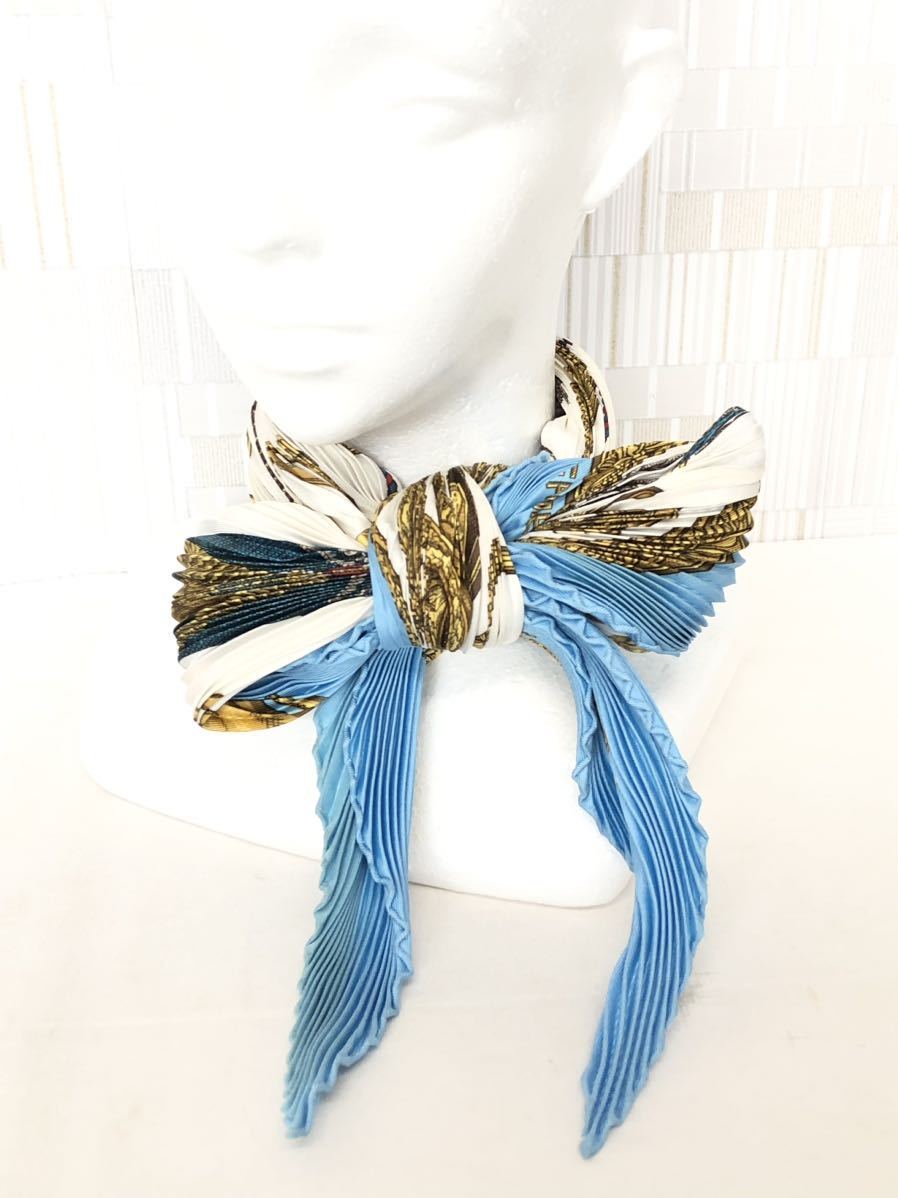 ③ HERMES エルメス カレ プリーツスカーフ CARRE PLISSE カレプリセ