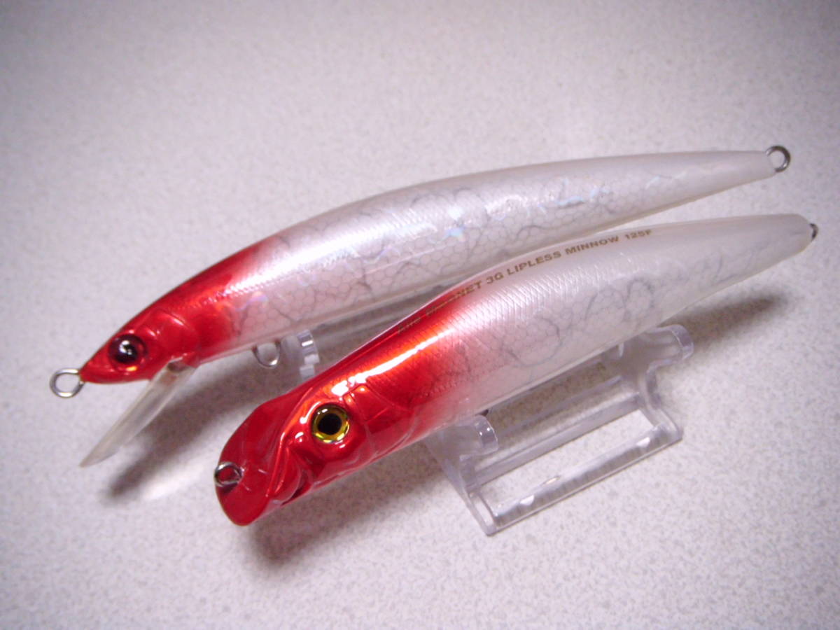 Ｊ ＤＵＥＬ アイルマグネット ３Ｇレップレスミノー１２５Ｆ ３Ｇミノー１４５Ｓ パールホロレッドヘッド 中古美品 セット デュエル