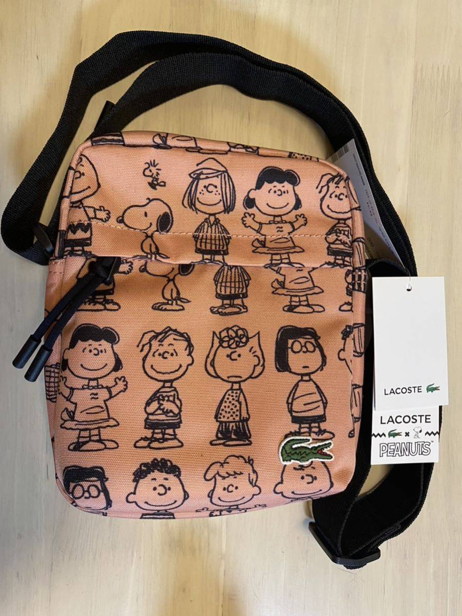 LACOSTE×PEANUTS スヌーピー ショルダーバッグ ラコステ コラボ⭐︎ 未使用、タグ付き LACOSTE X PEANUTS ショルダーバッグ スヌーピー