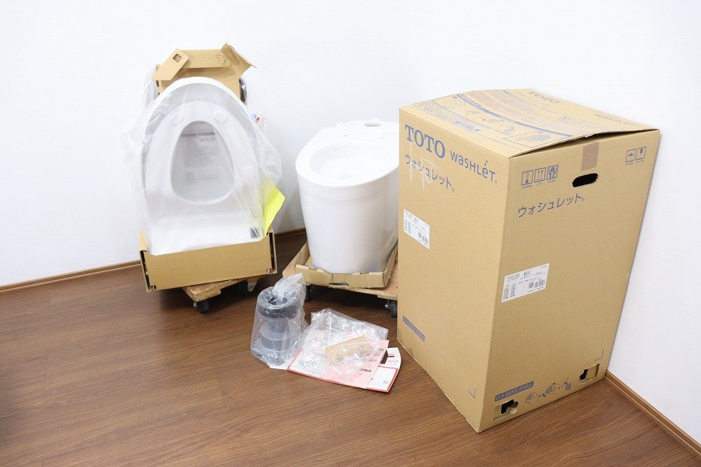 S3082◆TOTO◆洋風便器+一体型シャワートイレ用タンク◆手洗いあり◆#NW1◆床置床排水◆2022年製◆TCF9335R+CS891B