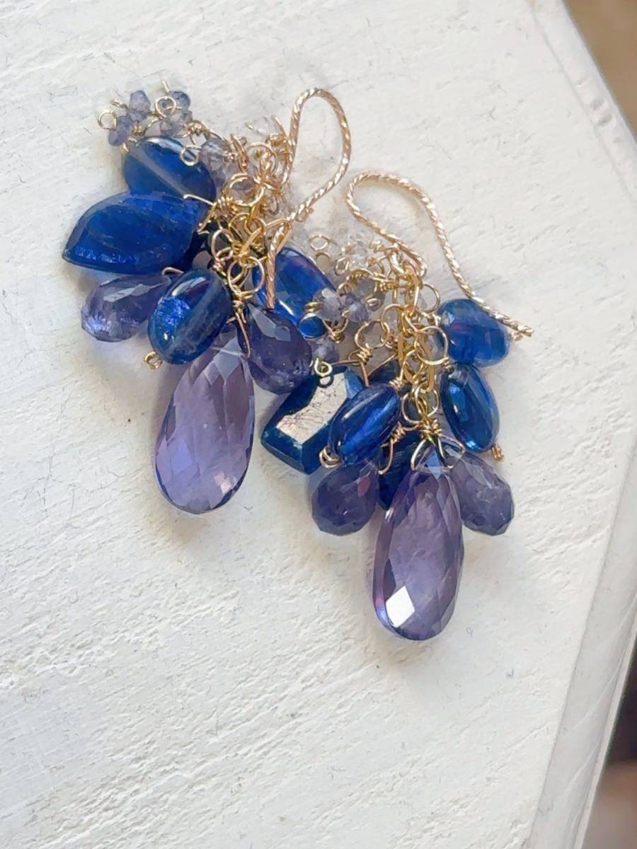 ハンドメイド アクセサリー 天然石 ピアス チャーム ネックレス 金 YG しずくペンダント プラチナ 