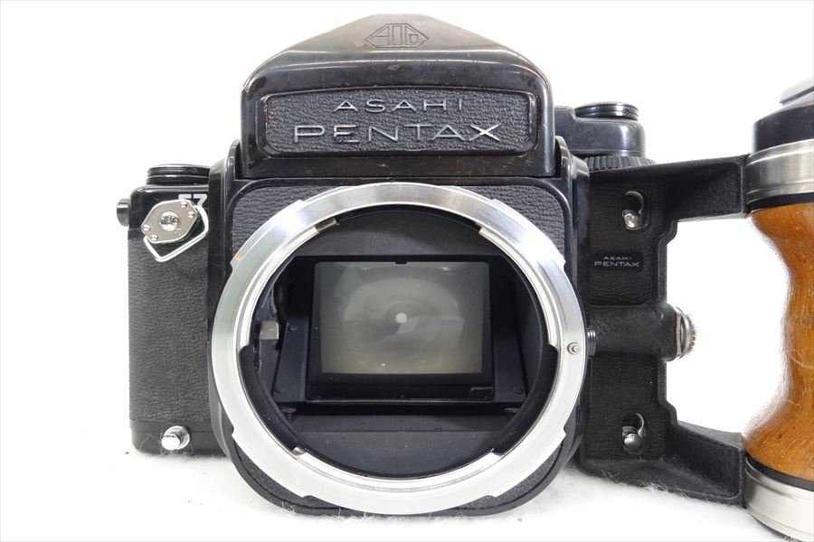▽ PENTAX ペンタックス 67 木製グリップ 中判カメラ 6x7 1:2.4⁄1051:4