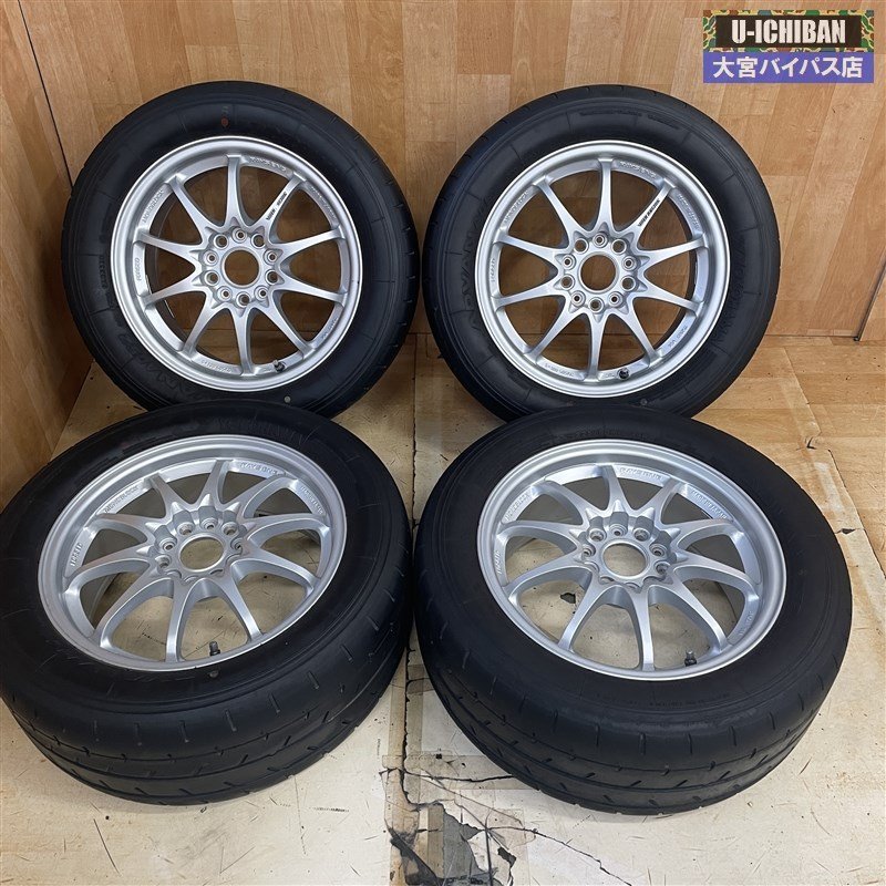 鍛造 RAYS CE28 15インチ 7J 114.3 5穴 +30 タイヤ付き 2本｜タイヤ 