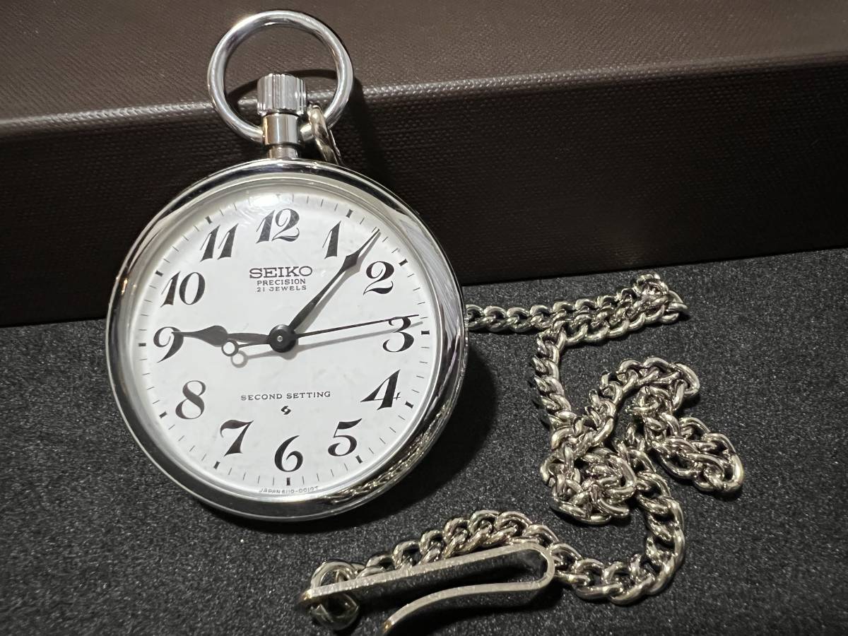 稼動品 ◇ セイコー プレシジョン SEIKO PRECISION 21石 手巻き 懐中