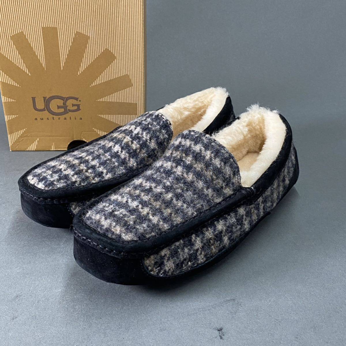 Cl16《美品》UGG australia アグオーストラリア ツイード スリッポン 