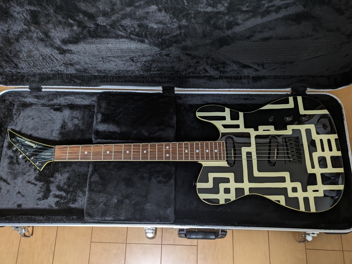  FERNANDES TE-95HT ラインパターン 布袋寅泰モデル BOOWY ギターハードケース付(フェルナンデス)｜売買されたオークション情報、yahooの商品情報をアーカイブ公開 - オークファン 本体