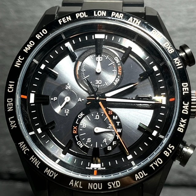 シチズン アテッサ CITIZEN ATTESA（アテッサ） エコ・ドライブ電波時計 CB1120-50G 超美品 CITIZEN ATTESA シチズン アテッサ アクトライン エコドライブ Eco-Drive ACT Line AT8185-62E 電波ソーラー 腕時計 ブラックチタン