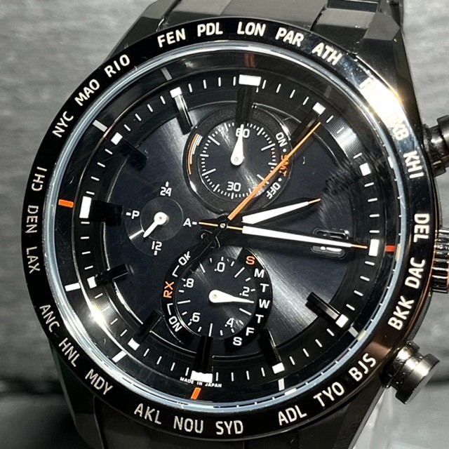 シチズン アテッサ CITIZEN ATTESA（アテッサ） エコ・ドライブ電波時計 CB1120-50G 超美品 CITIZEN ATTESA シチズン アテッサ アクトライン エコドライブ Eco-Drive ACT Line AT8185-62E 電波ソーラー 腕時計 ブラックチタン