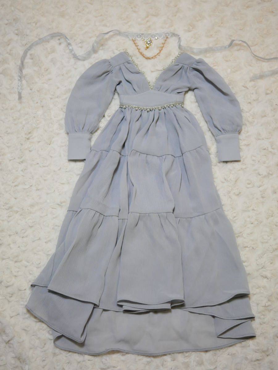 ディーラー様製 ドレス MDD ブルーのネグリジェ MSD 花柄フリルドレス