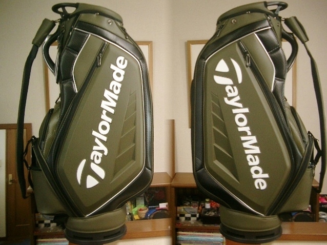 未使用　テーラーメイド　アスリートタイプ　オーステック　希少カラー　合皮レザー　モスグリーン白　ゴルフバッグ 