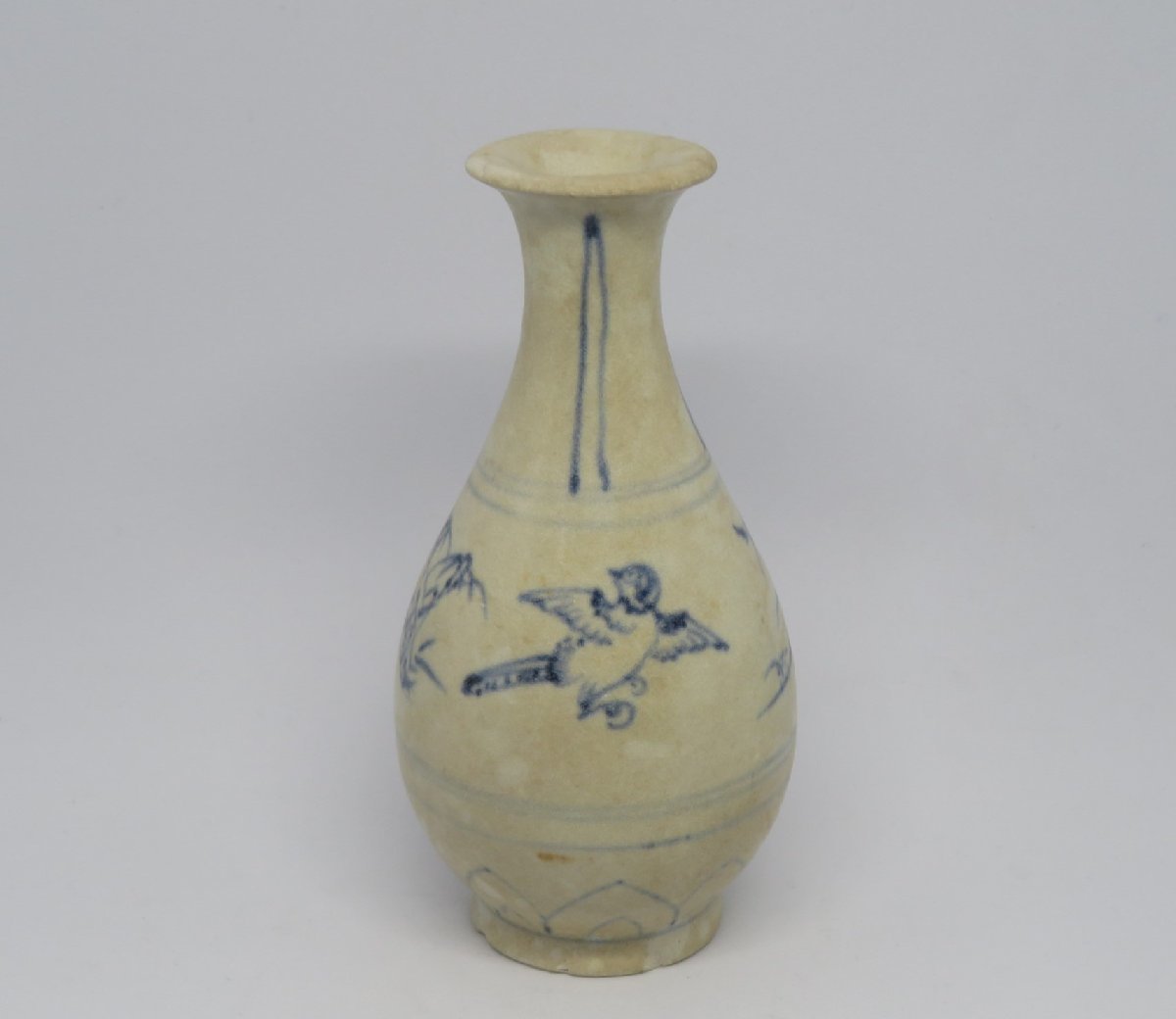 安南染付 鳥の絵小瓶 東南アジア古陶磁 ⅹ36