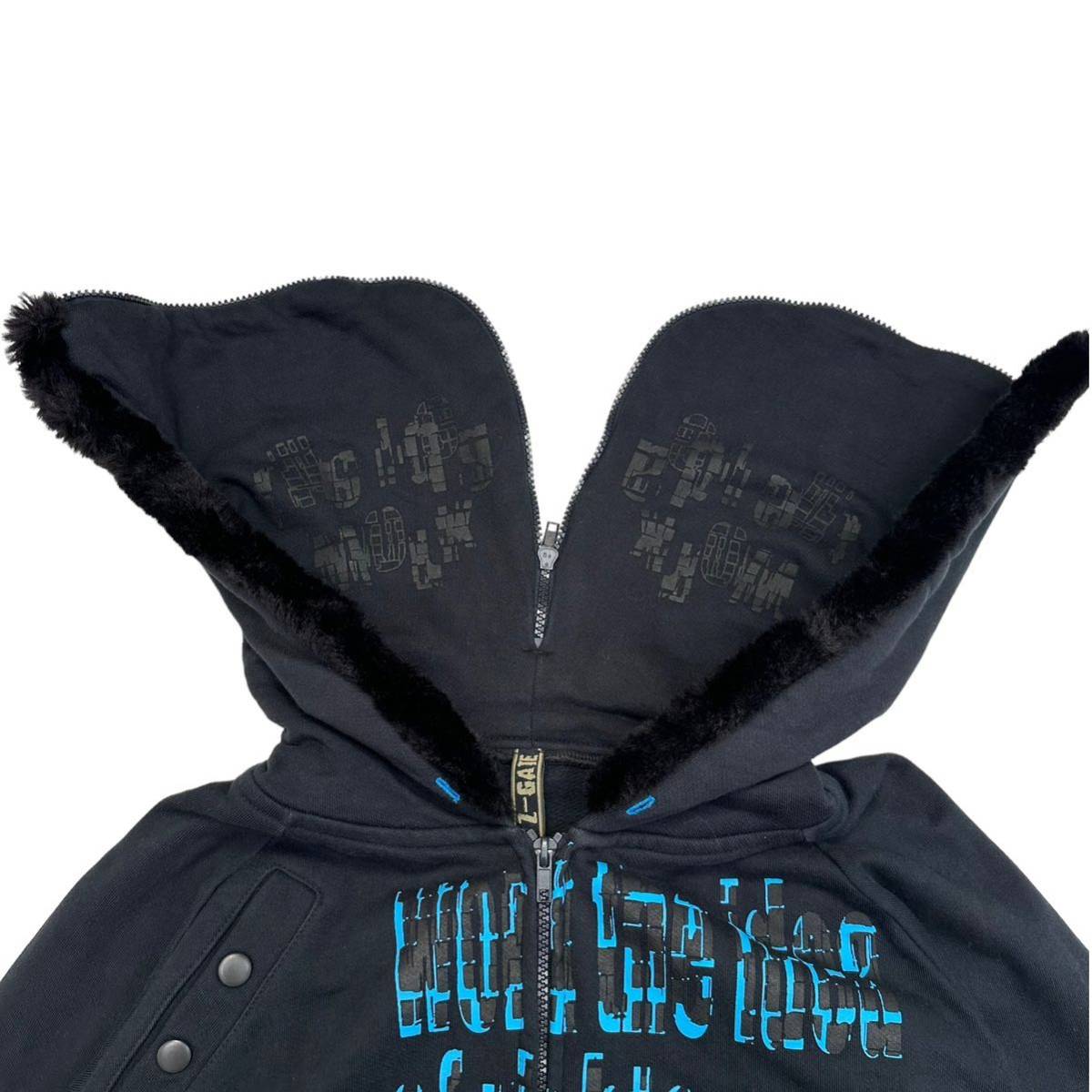 00s Rare Japanese Label Y2K fur design hoodie goa ifsixwasnine