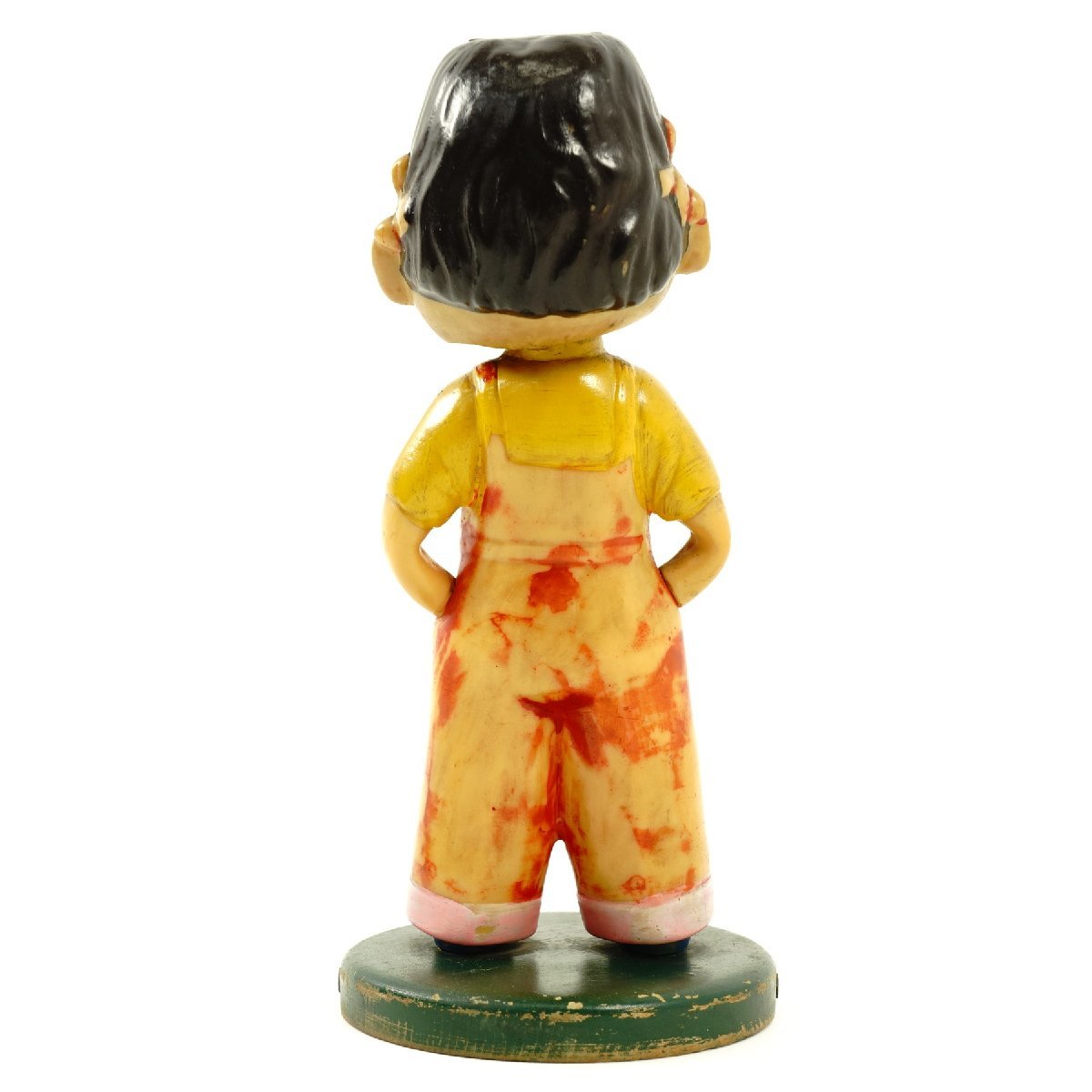 昭和レトロ首振りペコちゃん・店頭用ソフビ⁄約31センチ⁄台座付