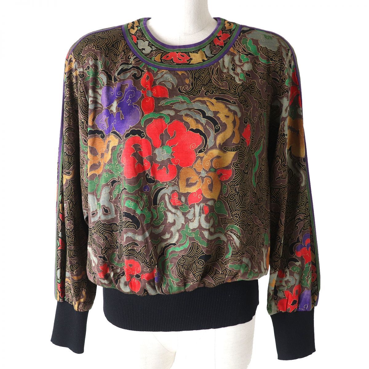 極美品△LEONARD FASHION レオナール ファッション 総柄デザイン 