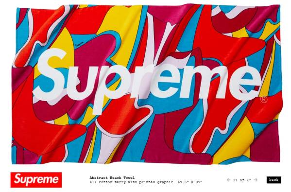 Beach Abstract Supreme Towel - SS16 com: Art Wall Black US Sealed