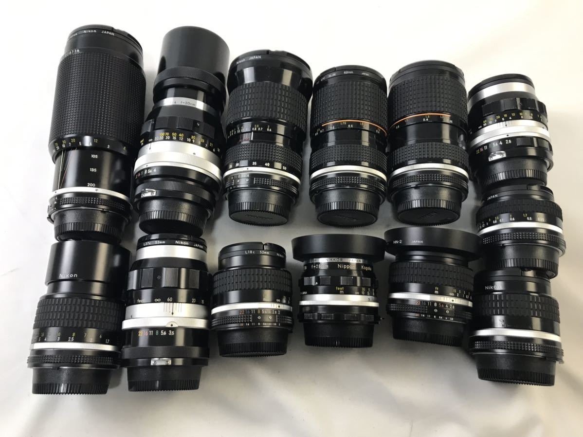 1000円~□☆動作未確認☆Nikon ZOOM NIKKOR 80-200mm f=20cm25-50mm 35