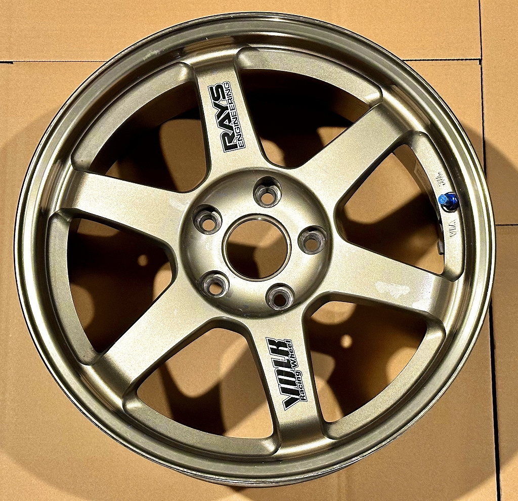 中古カー用品 レイズ アルミ鍛造ホイール4本 RAYS TE37 17インチ・7.5J 