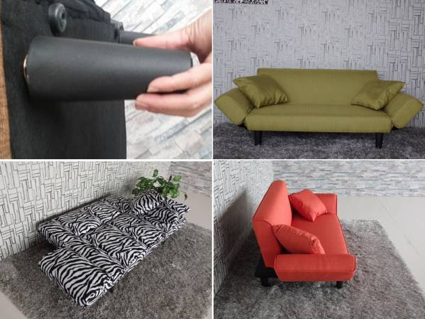 送料無料 ソファーベット 1013 グリーン